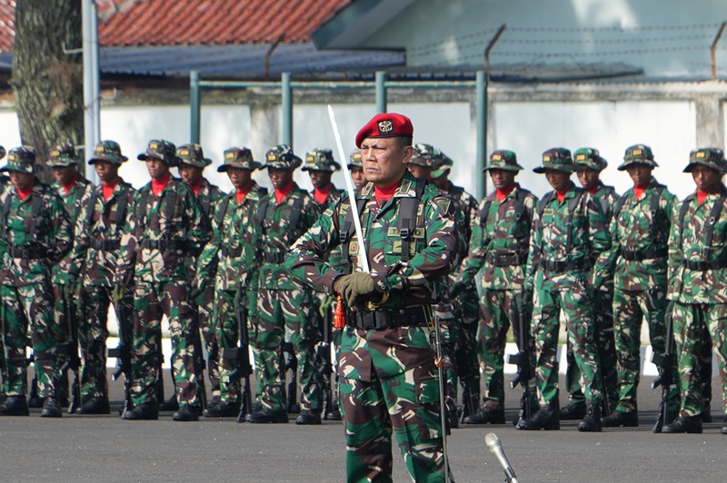 Kegiatan Upacara Bendera Setiap Tanggal 17 pada Setiap Bulannya Yang dipimpin Langsung Oleh Danpusdiklatpassus Kopassus Brigjen TNI Romel Jangga Wardhana, S.E., M.I.Pol., M.Han